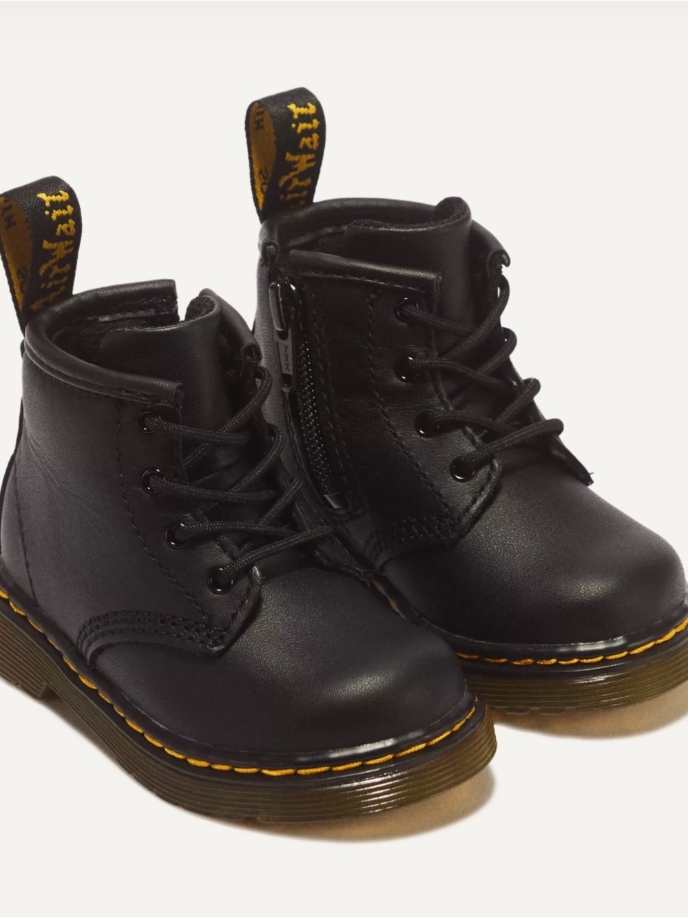 EUC INFANT 1460 SOFTY T LEATHER LACE UP BOOTS
